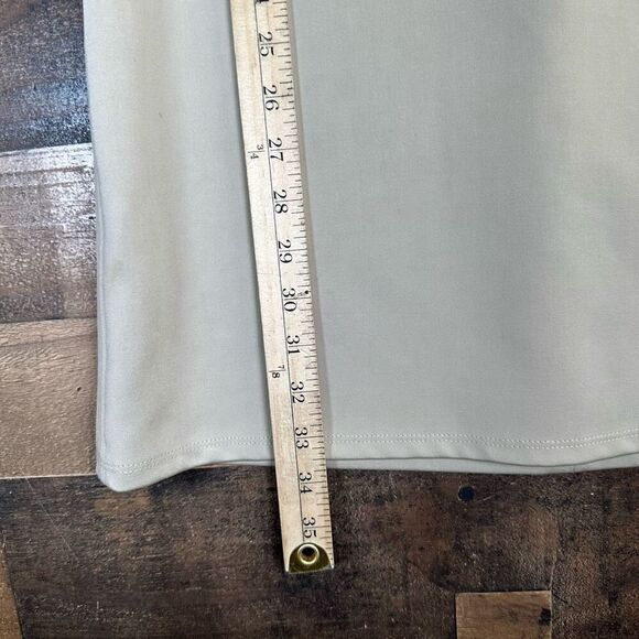 Emerson Fry Womens Size Medium Mini Shift Dress Cream Long Sleeve Stretch - Picture 8 of 9